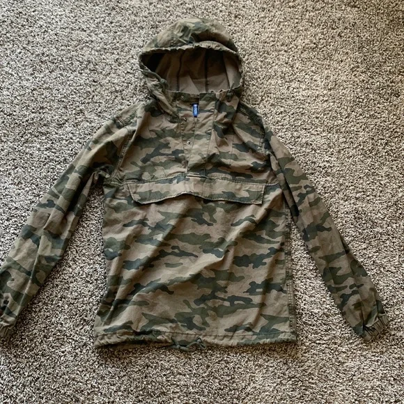 H&M Jackets Coats Hm Camo Hoodie Poshmark